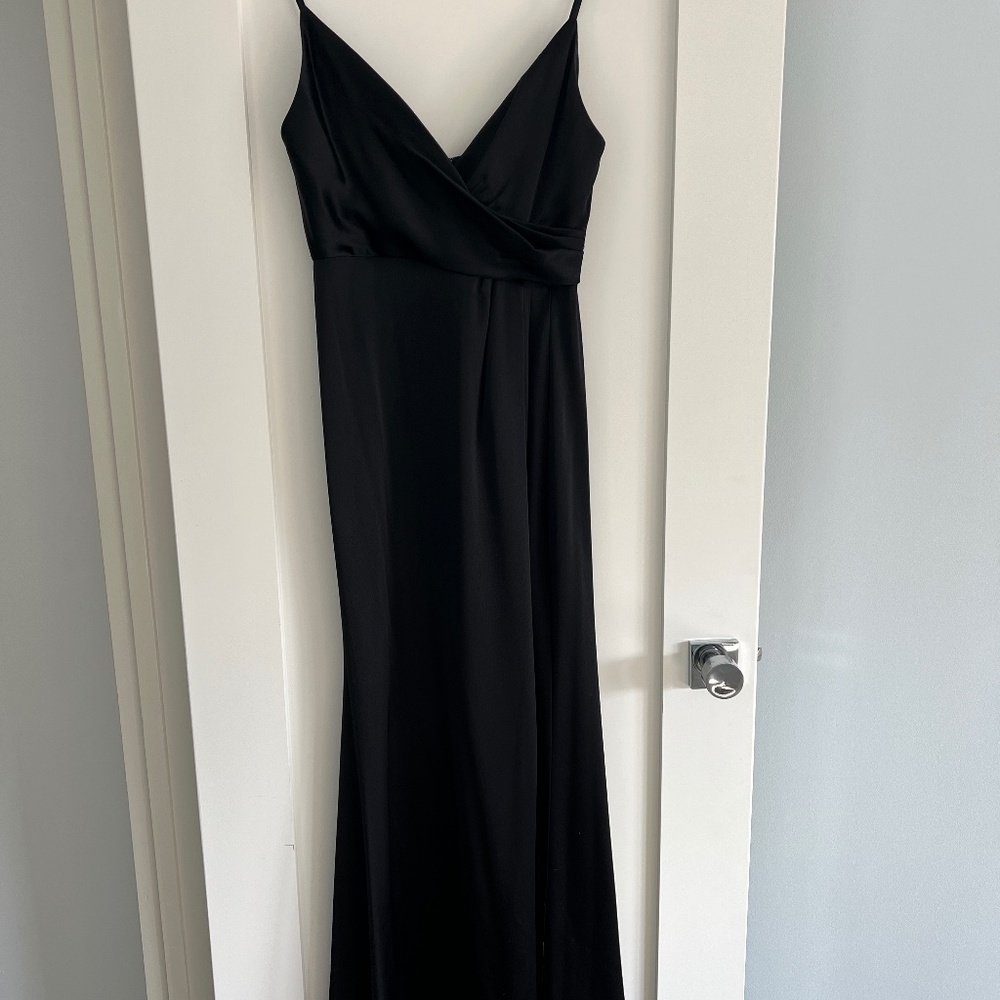 Jill Jill Stuart black satin gown